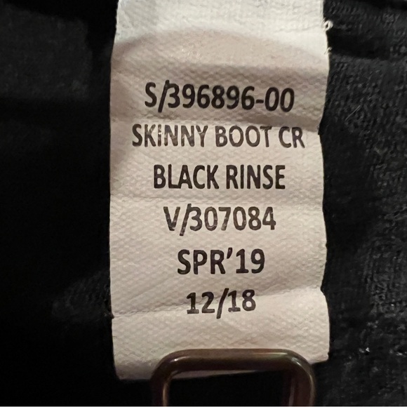 GAP Black Skinny Bootcut Crop Kick Jeans Size 28 Women’s - Picture 6 of 7